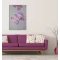 DRUK NA PŁÓTNIE Z APLIKACJAMI MEDUZA -A- 80X3,8X120 cm